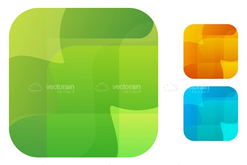 Trio of Abstract Designed Square Style Icon’s